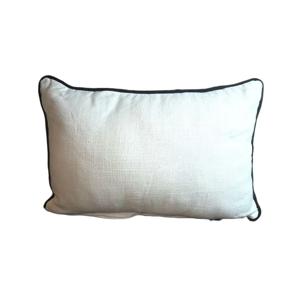 Novogratz‎ Black & Off White Beaded French Knot Spider Accent Pillow 20